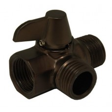 Shower Flow Diverter  Made of Solid BRASS with BRASS Lever Handle - By Plumb USA (Oil Rubbed Bronze) - B002QTYS2E